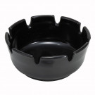 ASHTRAY, 4" PLASTIC, BLACK, 12/PACK