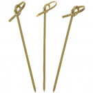 GARNISHING PICK, BAMBOO KNOT, 4" 100 CT