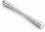 MUDDLER, TEXTURED END, 8" STAINLESS STEEL, CARDED
