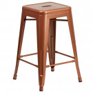 BAR STOOL, METAL, STACKABLE, COPPER, 24 INCH