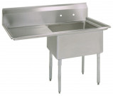 1 COMPARTMENT SINK W/ LEFT DRAINBOARD, 18x18x12