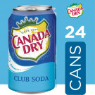 CLUB SODA, CANADA DRY, 12 OZ CANS