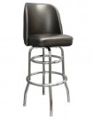 DOUBLE RING BAR STOOL, CHROME, W/ BUCKET SEAT