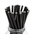 PAPER STRAWS, 7.75", EMPRESS, JUMBO BLACK