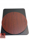 TABLE TOP, ROUND, MAHOGANY/BLACK, 24"